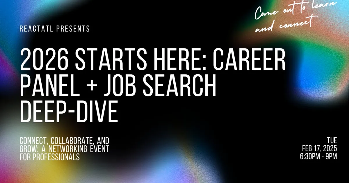 2026 Starts Here: Career Panel + Job Search Deep-Dive with Jerome Hardaway